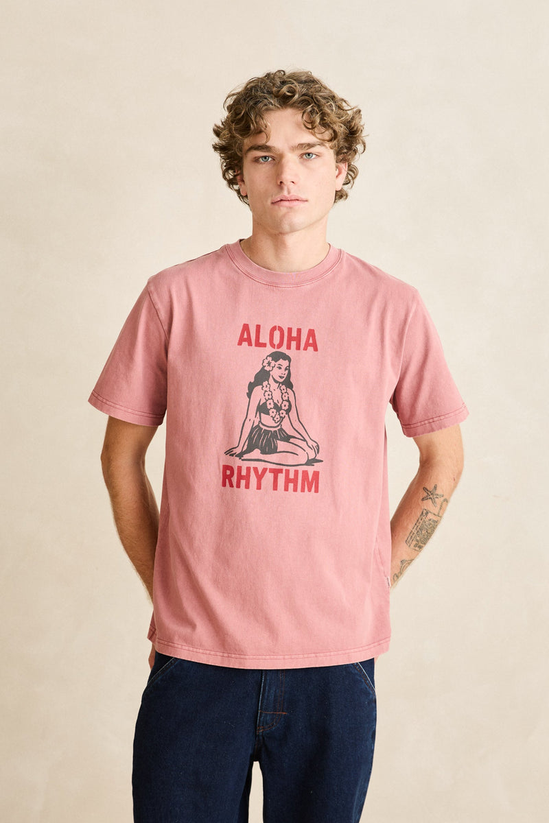 Aloha Rhythm Vintage Ss T-Shirt Dusty Rose