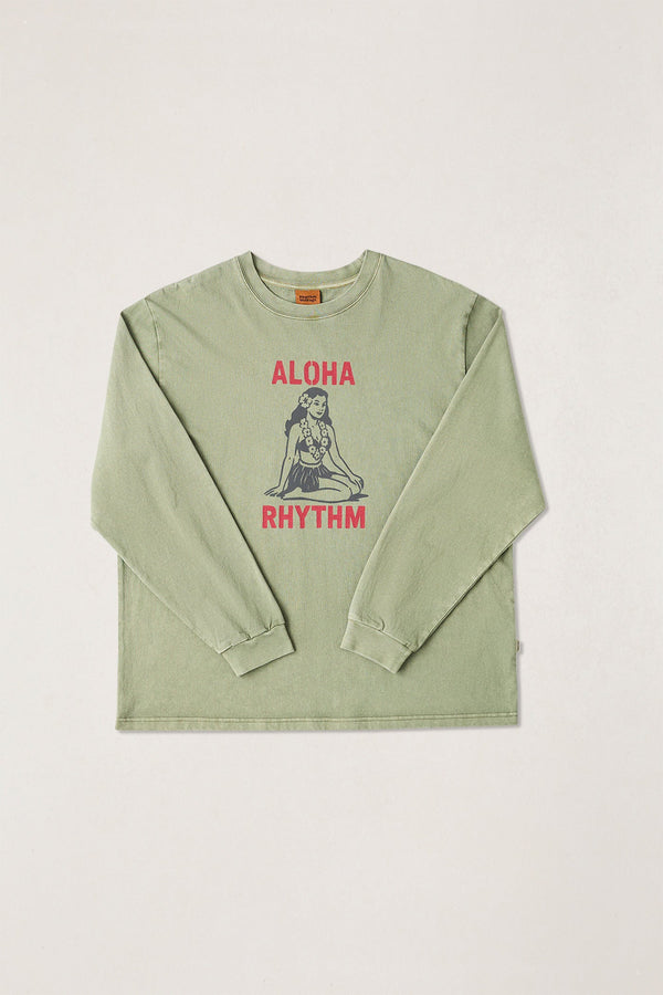 Aloha Rhythm Vintage Ls T-Shirt Olive