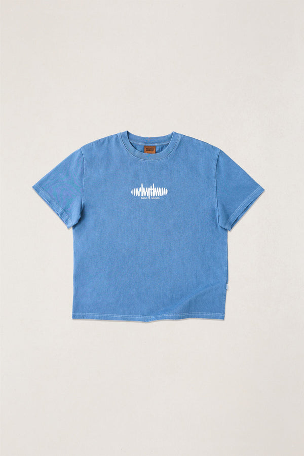 Sounds Contrast Band Ss T-Shirt Blue