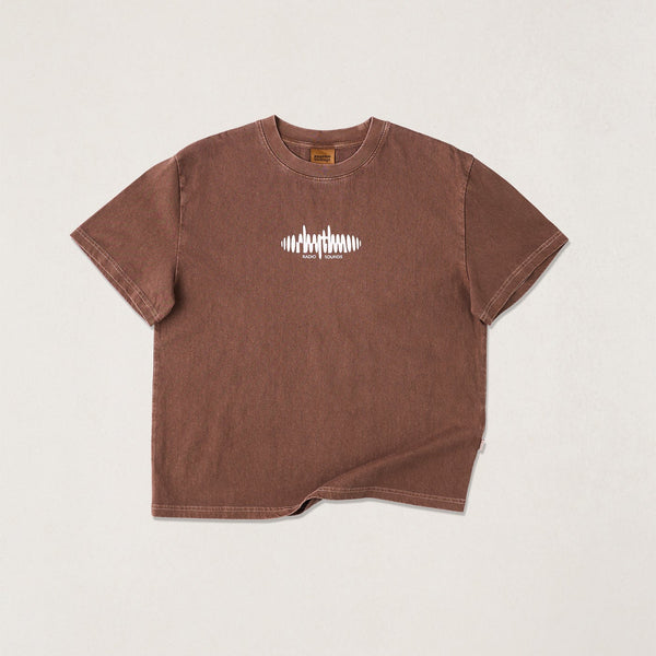 Sounds Contrast Band Ss T-Shirt Chocolate – Rhythm US
