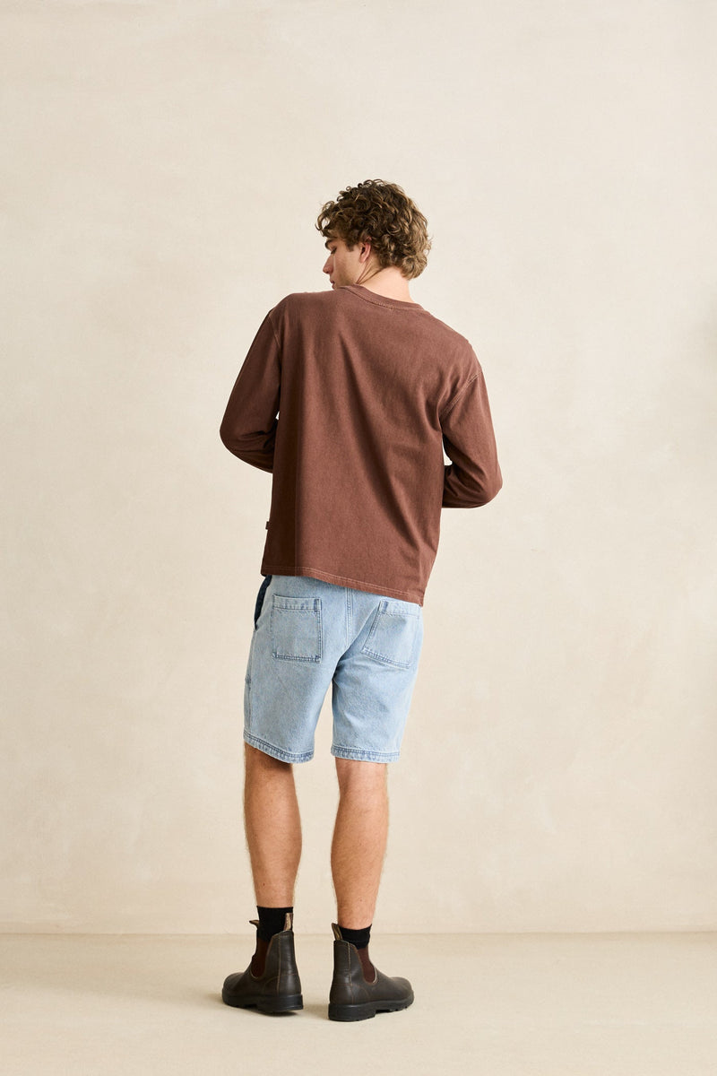 Sounds Contrast Ls T-Shirt Chocolate