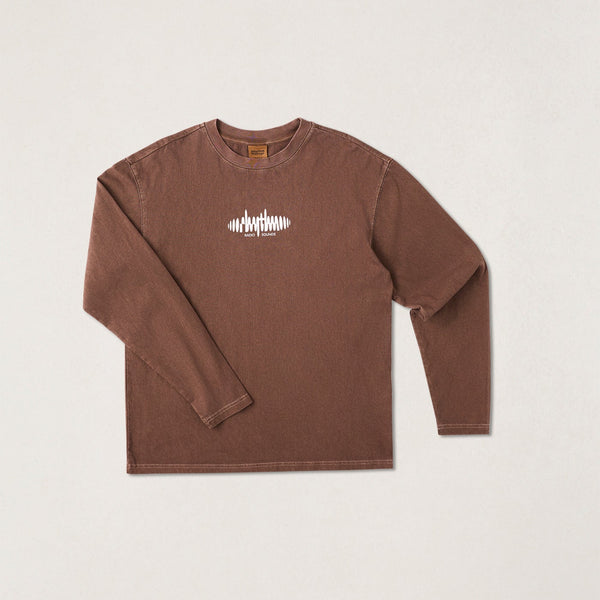 Sounds Contrast Ls T-Shirt Chocolate – Rhythm US