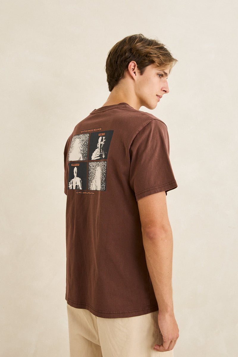 Tune In Vintage Ss T-Shirt Chocolate – Rhythm US