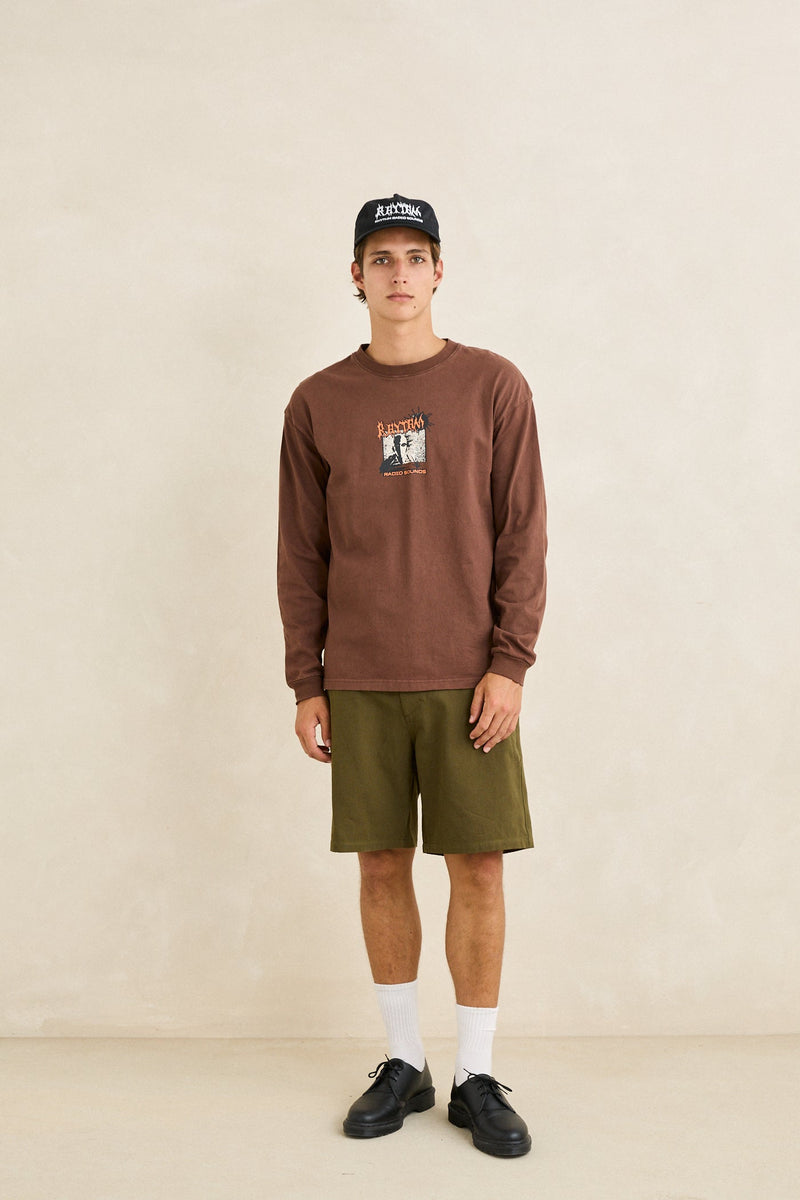 Tune In Vintage Ls T-Shirt Chocolate – Rhythm US