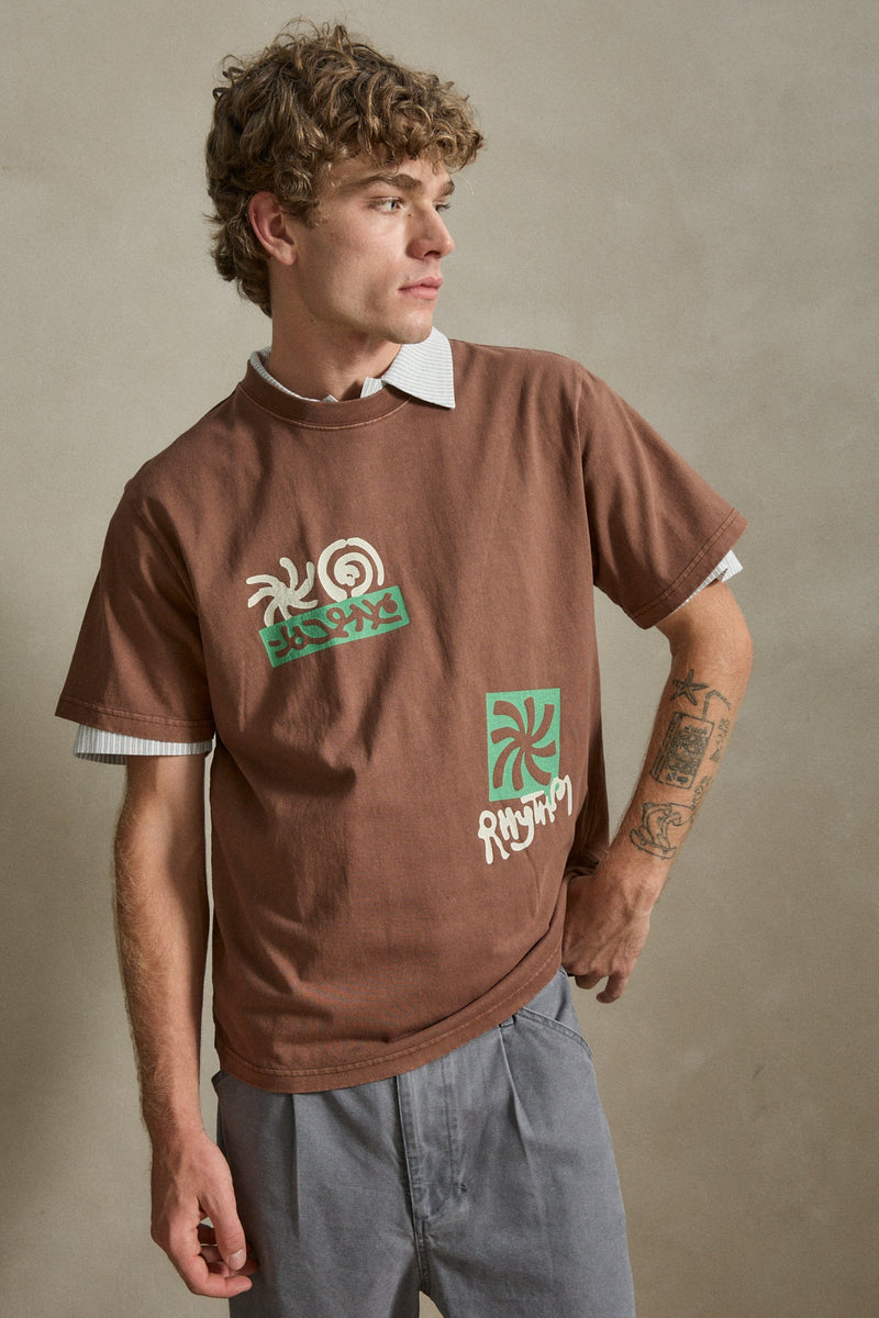 Ripple Vintage Ss T-Shirt Chocolate – Rhythm US