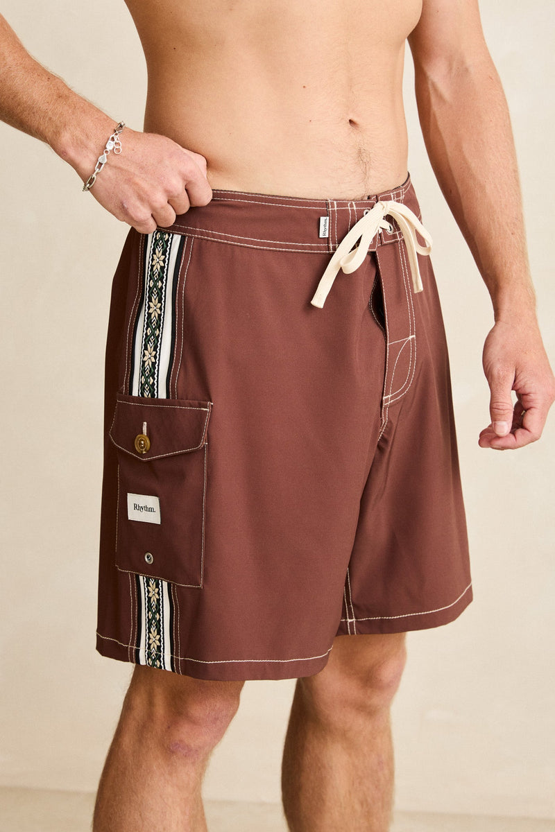 Panel Stripe Trunk Chocolate