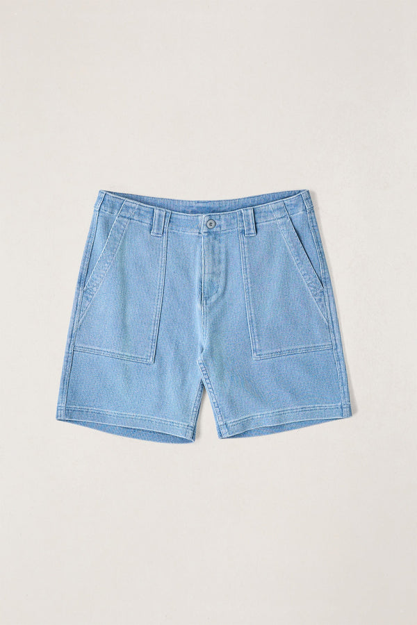 Textured Wale Worn Path Short Stone Wash