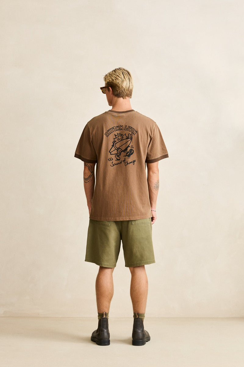 Relaxed Haight Twill Short Washed Olive