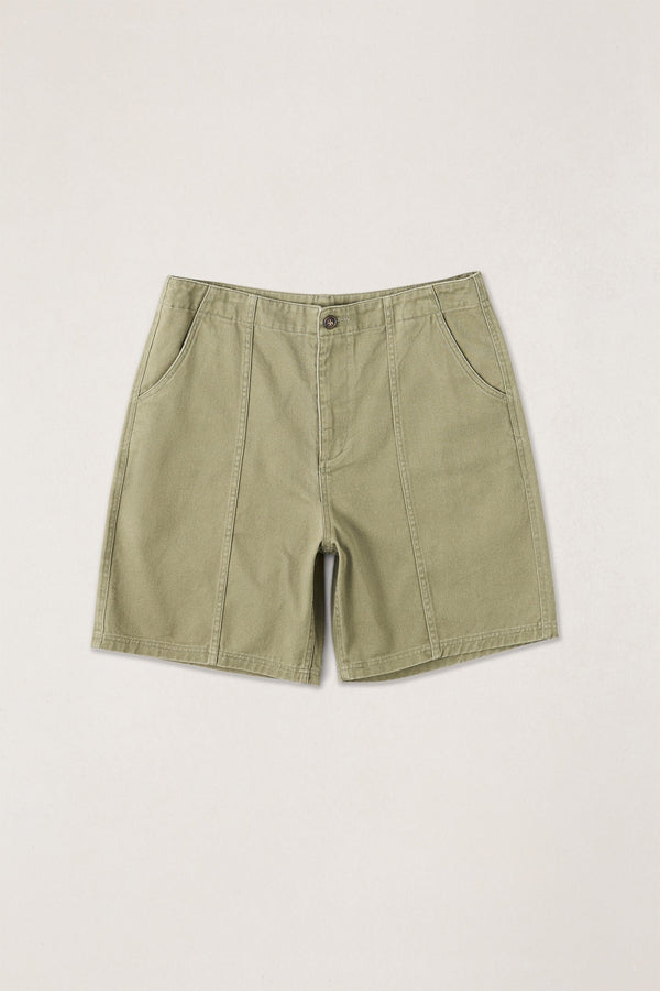 Relaxed Haight Twill Short Washed Olive