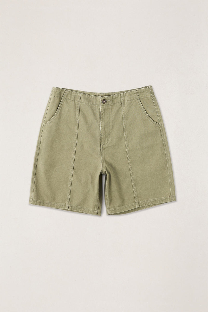 Relaxed Haight Twill Short Washed Olive
