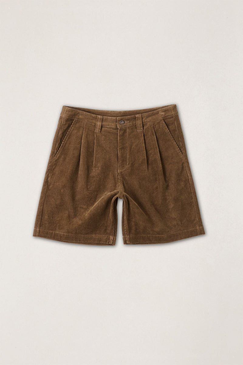Double Pleat Cord Short Oak