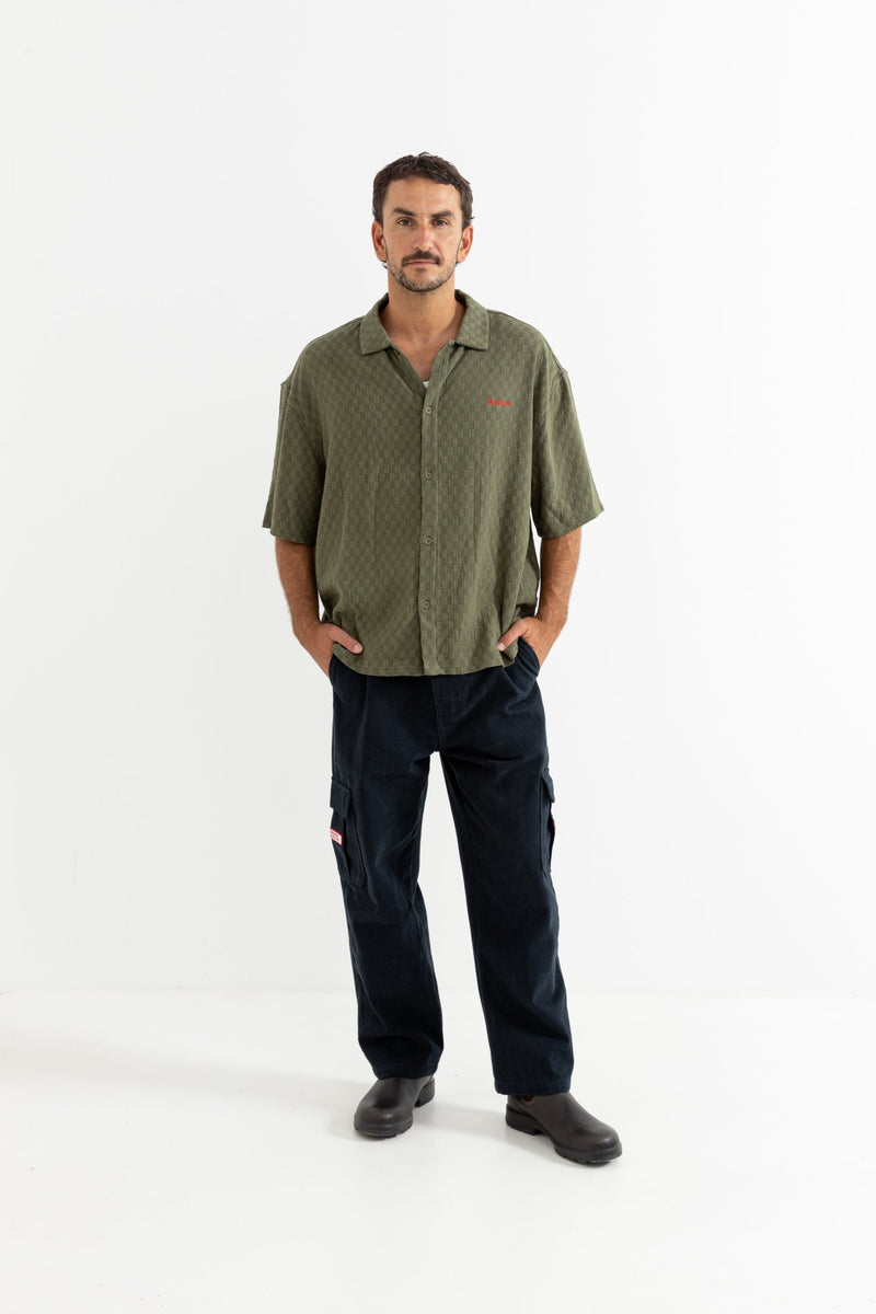 Wash Check Relaxed Ss Shirt Green