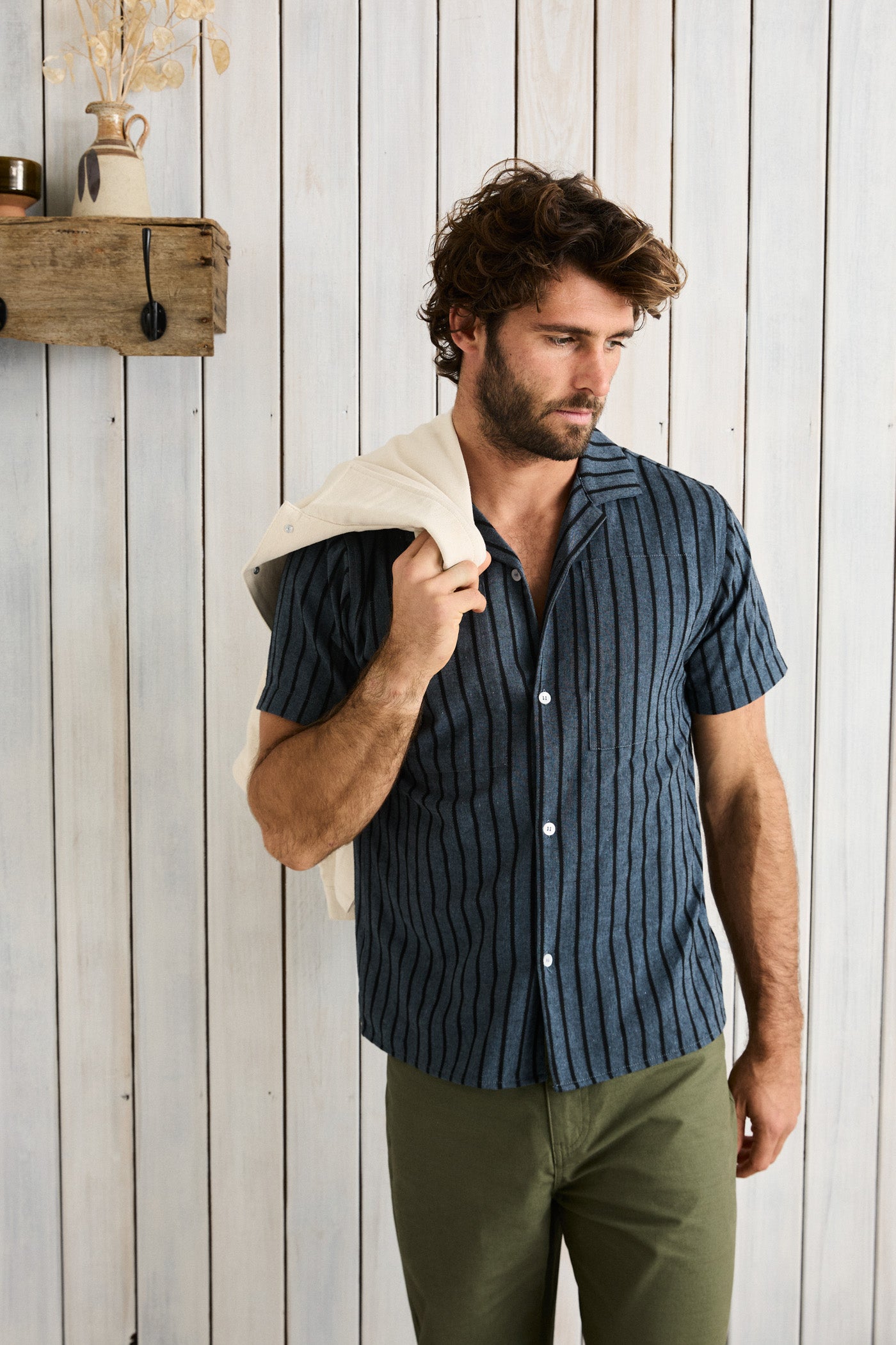 Crux Ss Shirt Indigo Stripe – Rhythm US