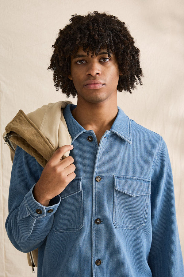 Textured Wale Work Shirt Stone Wash