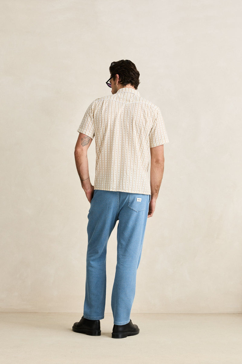 Lone Pine Stripe Ss Shirt Natural