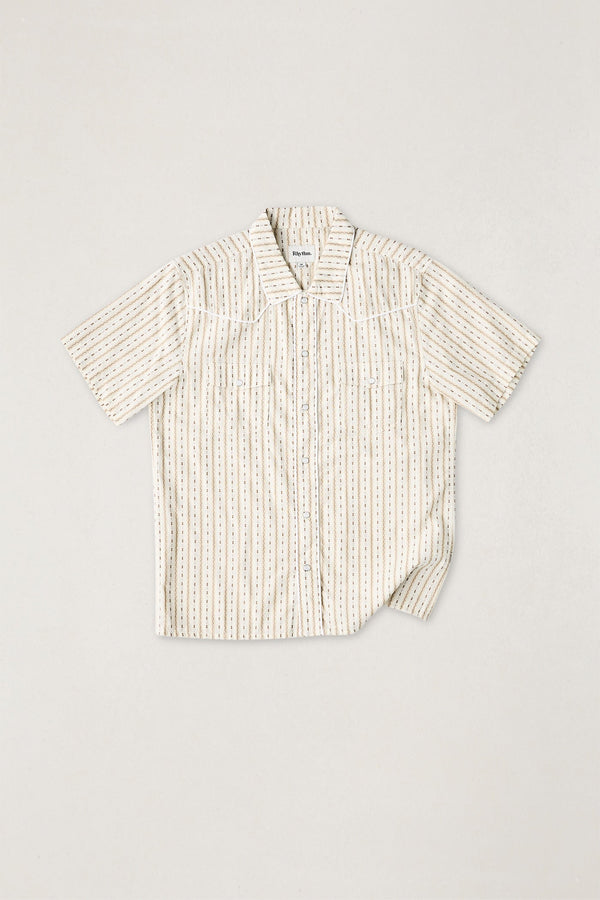 Lone Pine Stripe Ss Shirt Natural