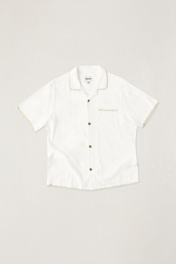 Linen Whip Stitch Ss Shirt Vintage White – Rhythm US