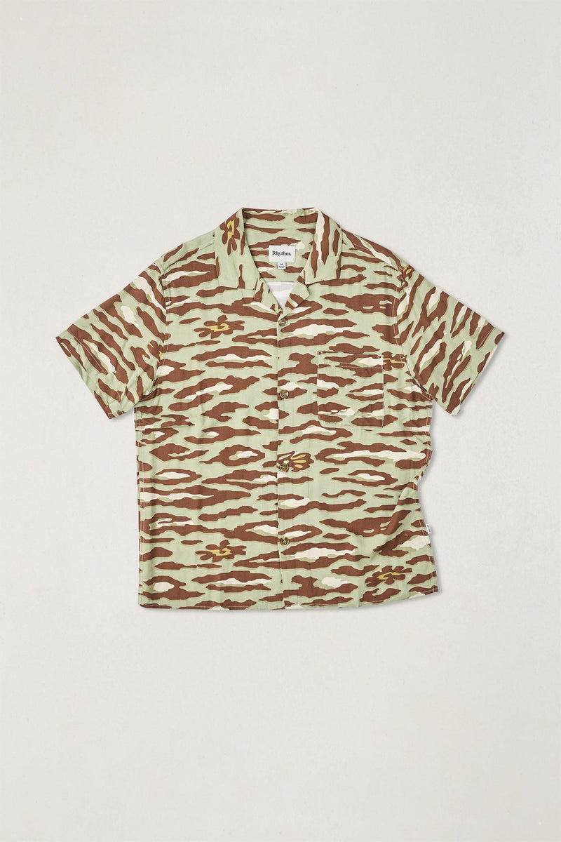 Leo Camo Ss Shirt Sage