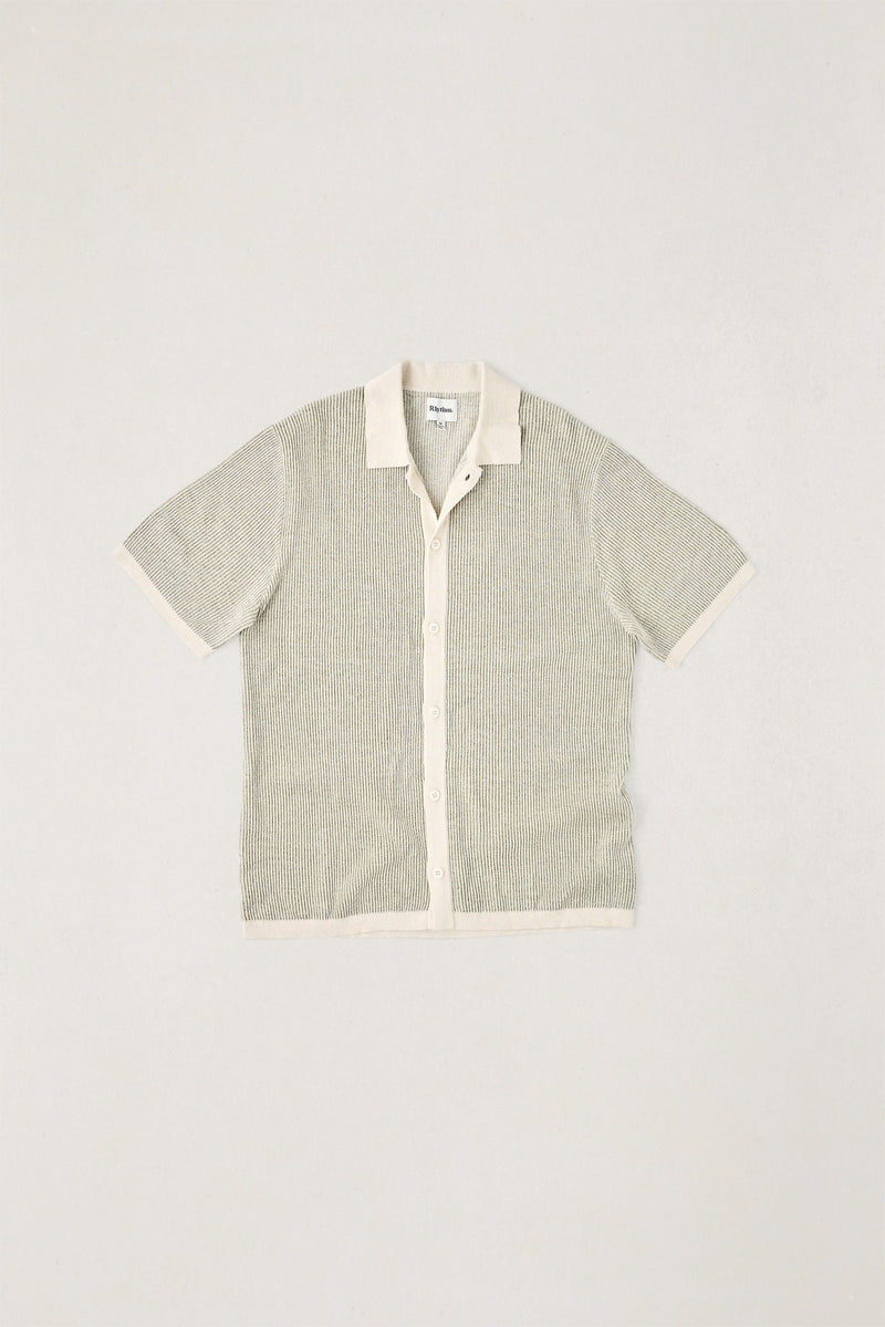 Hi Lo Knit Button Up Natural