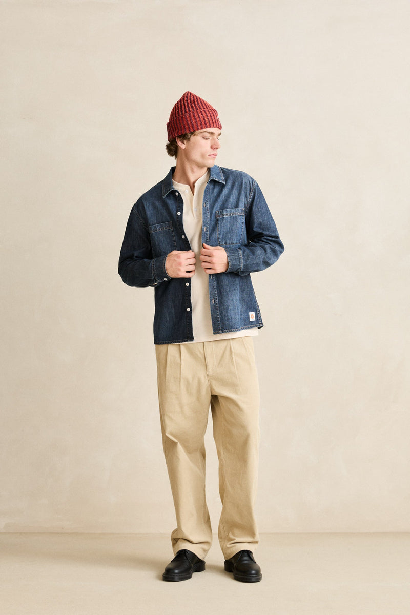 Serge Denim Overshirt Washed Indigo – Rhythm US