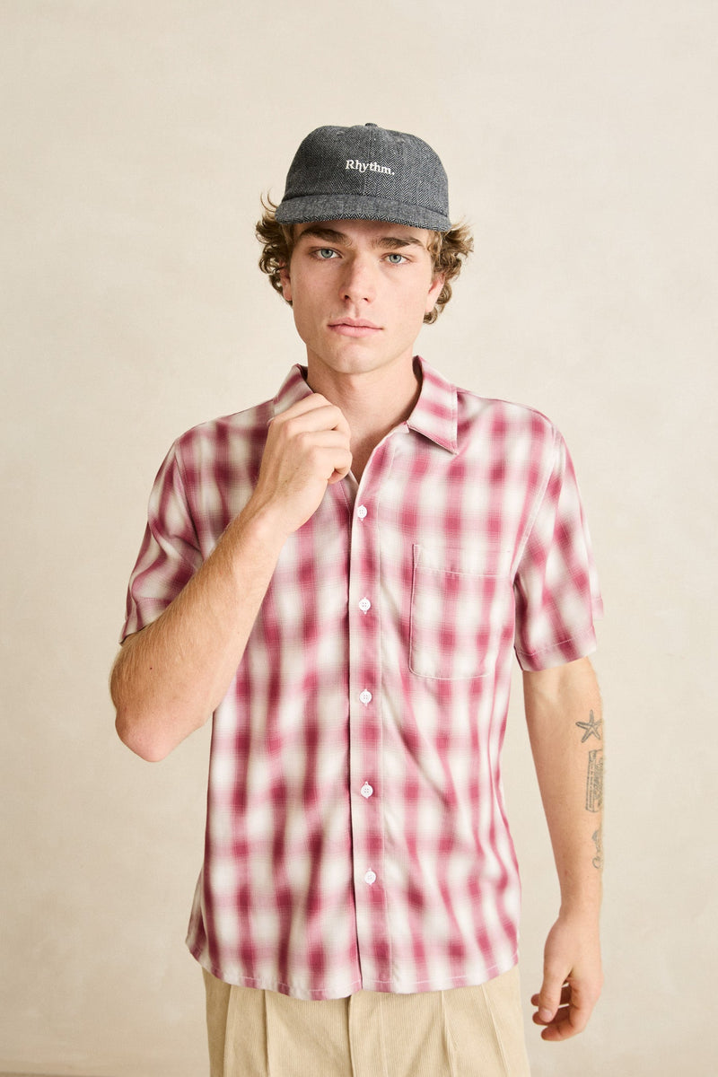 Shadow Check Ss Shirt Vintage Red