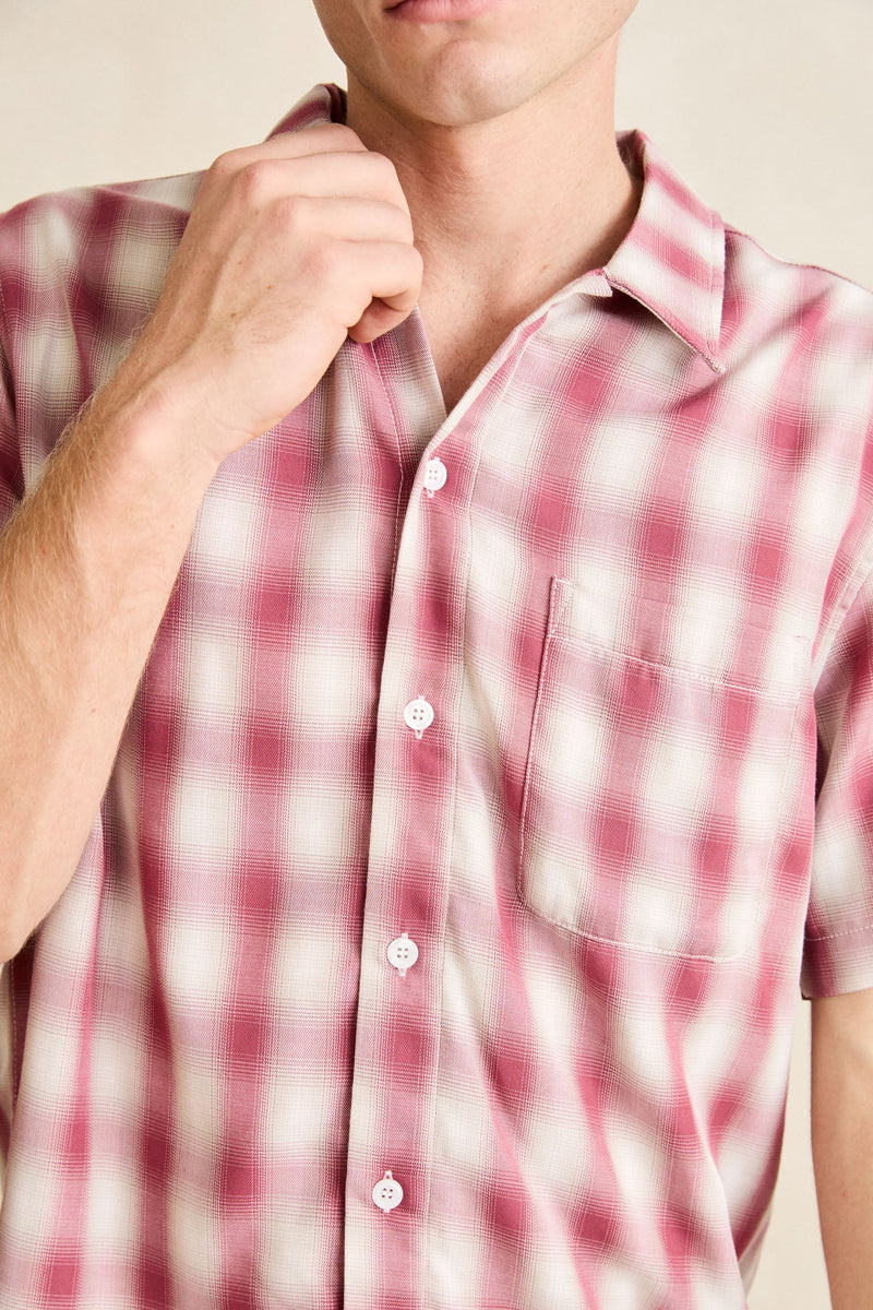 Shadow Check Ss Shirt Vintage Red