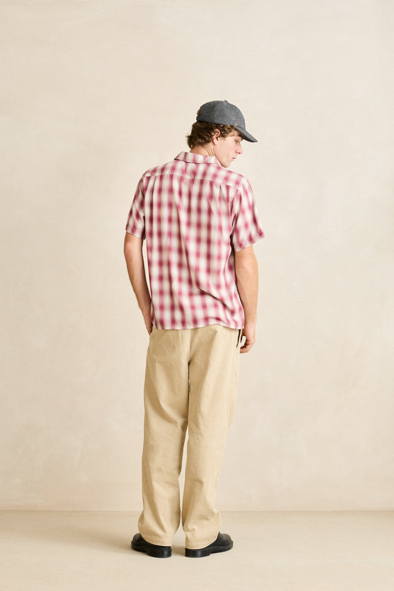 Shadow Check Ss Shirt Vintage Red