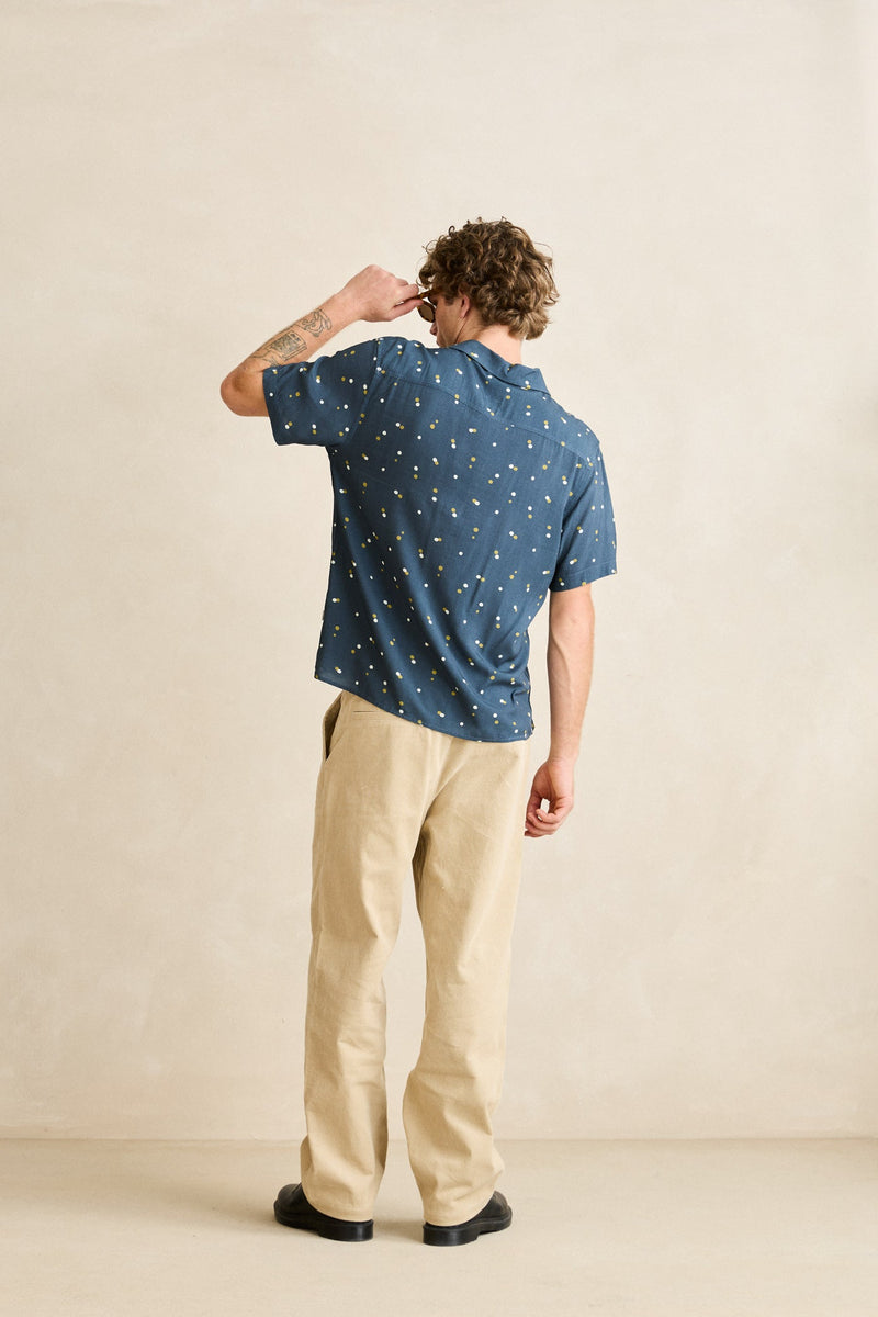 Focus Dot Ss Shirt Navy