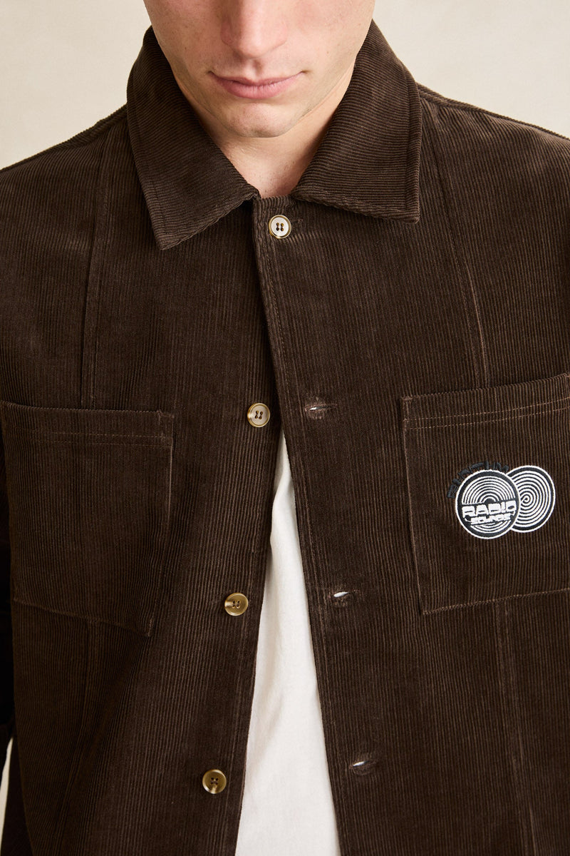 Broadcast Cord Overshirt Chocolate