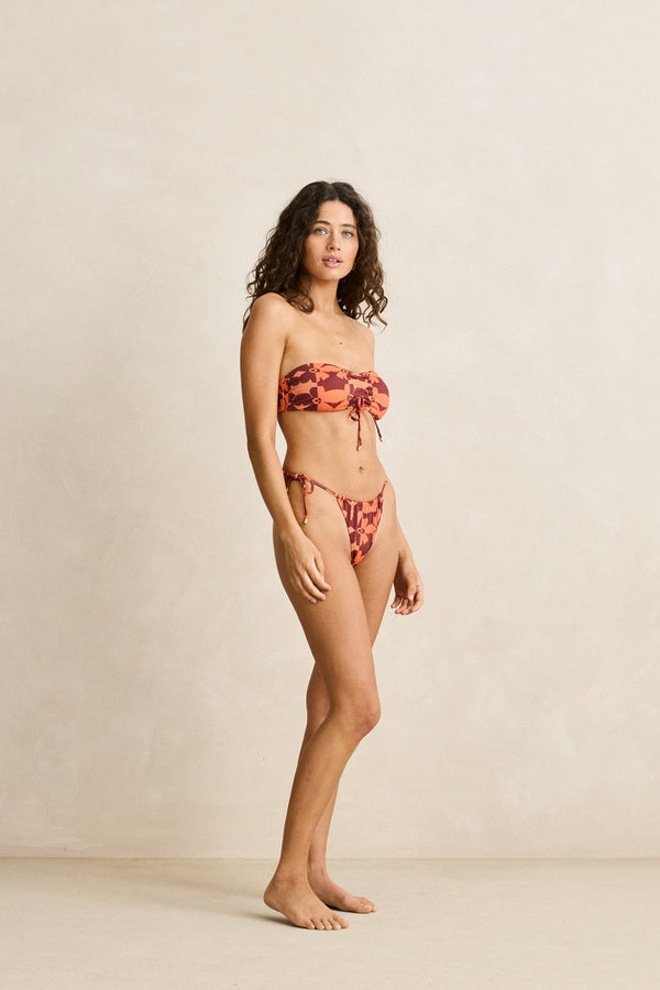 Sundazed Floral Tie Side Itsy Pant Paprika