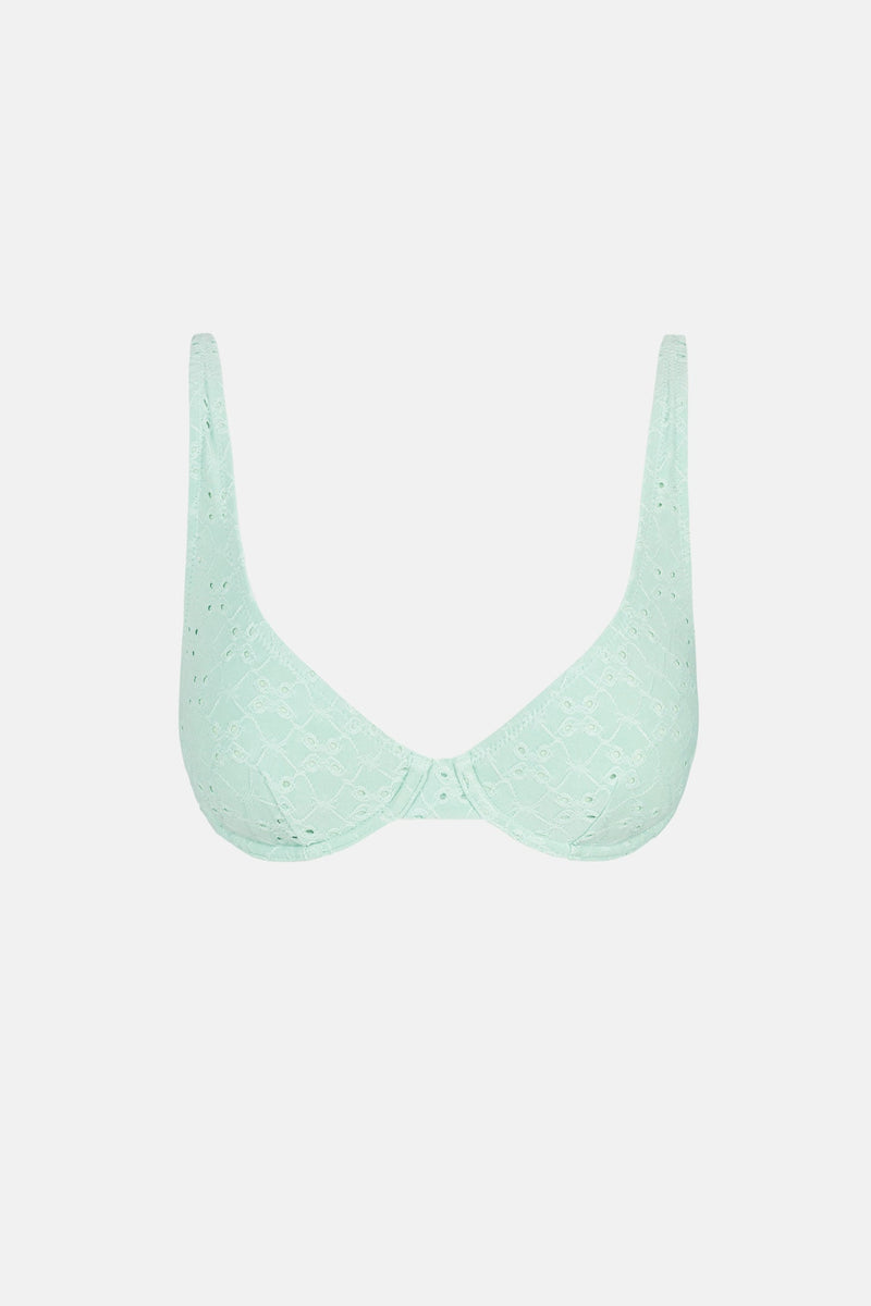 Brighton Eyelet Underwire Top Mint