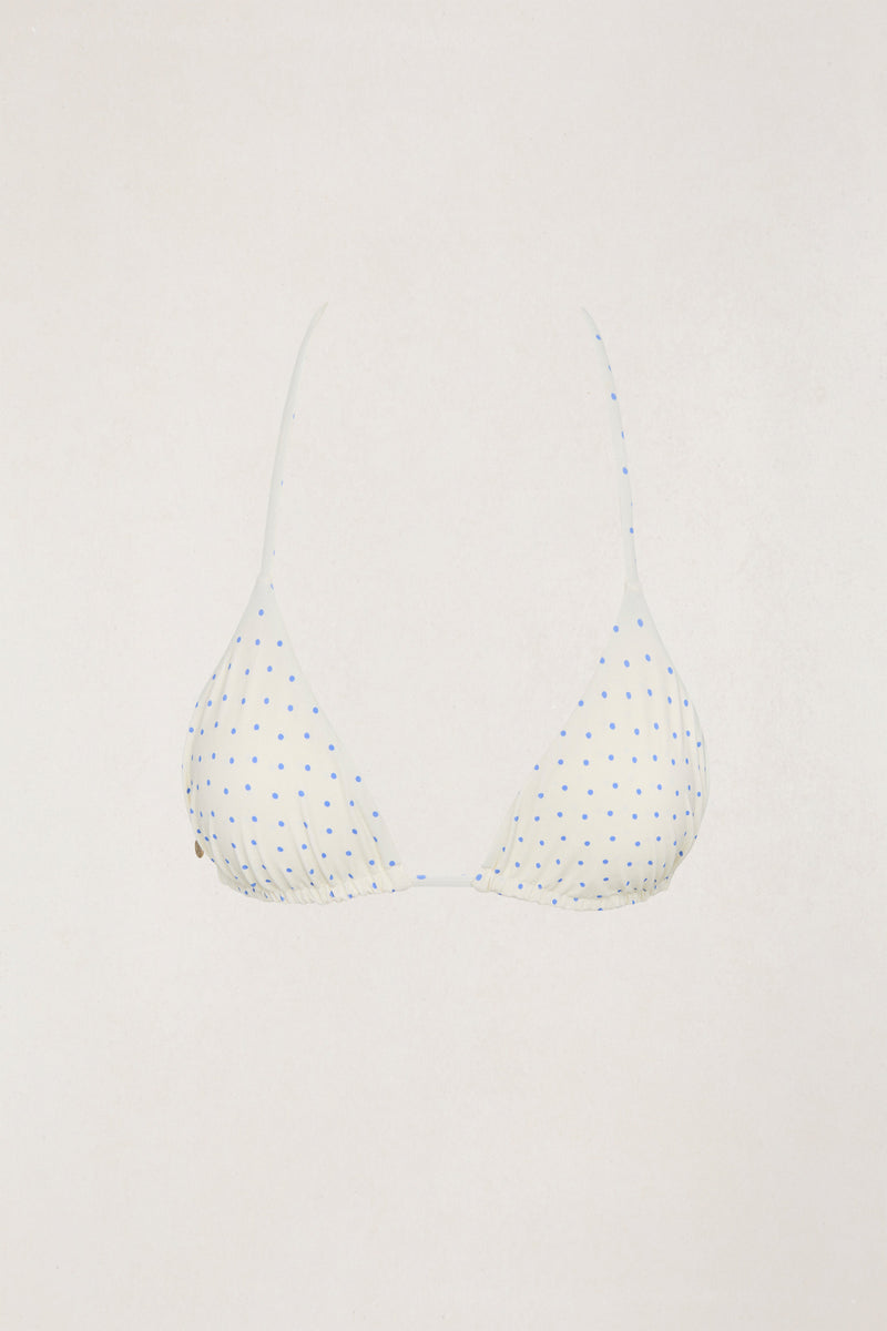 Polka Slide Tri Top Cornflower