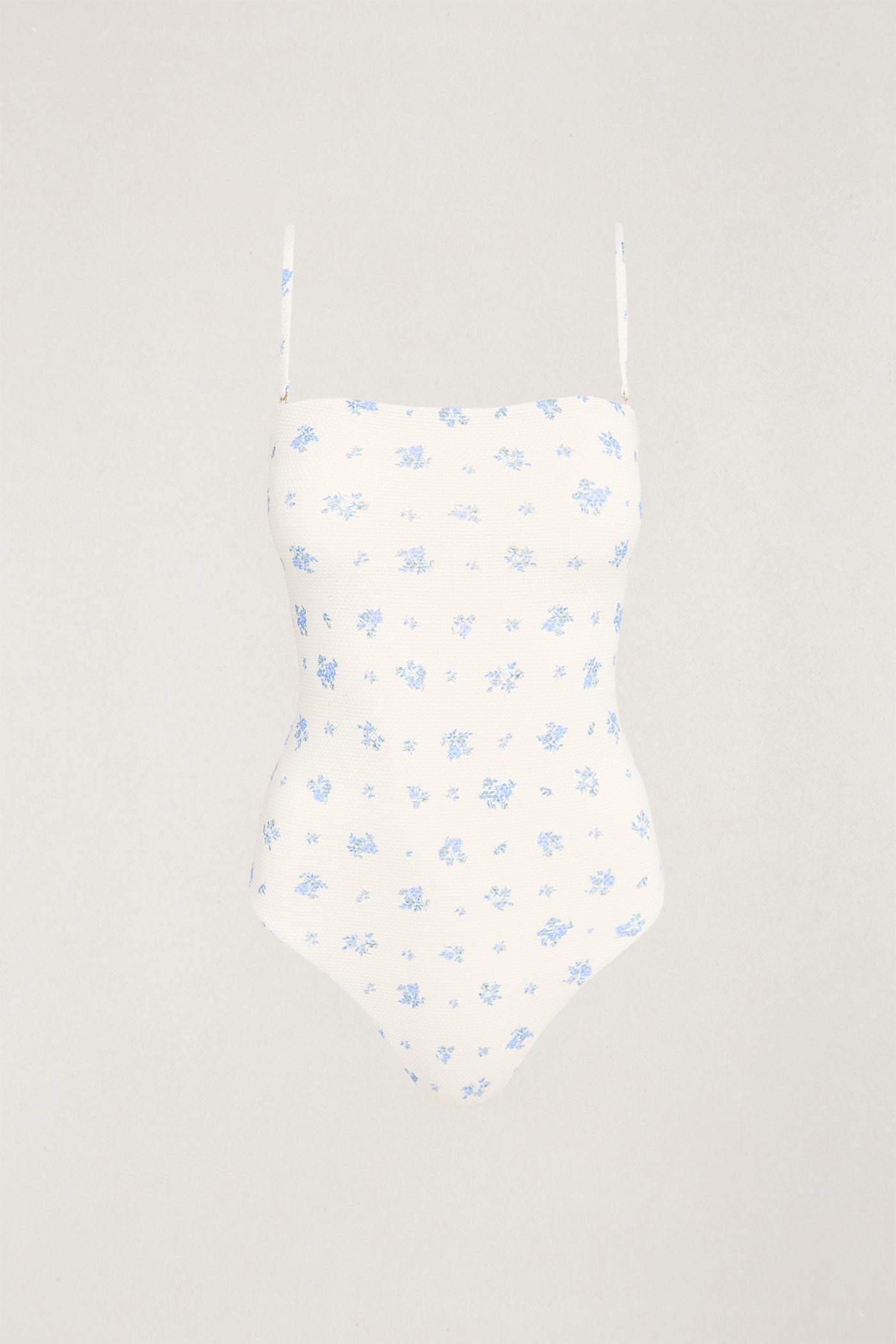 Dahlia Floral Scrunched Side One Piece Sky – Rhythm US
