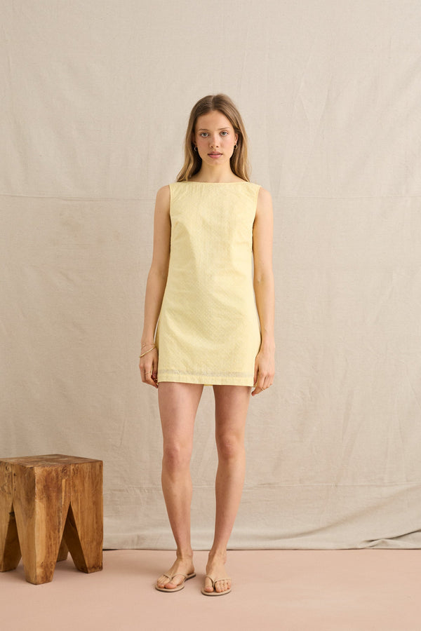 Porto Eyelet Mini Dress