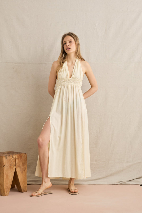Talei Halter Dress Coconut