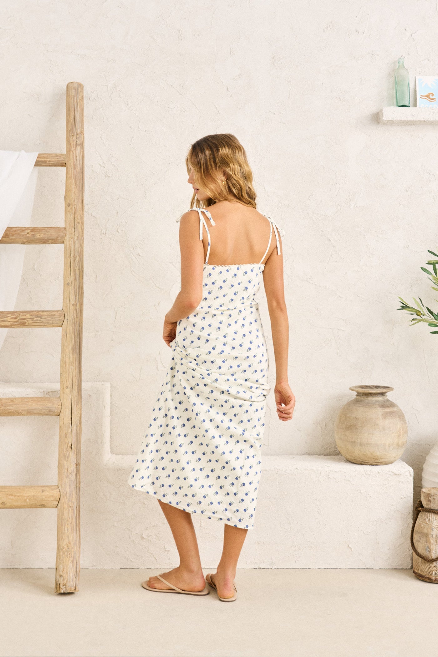 Harlow Lace Midi Dress Floral – Rhythm US