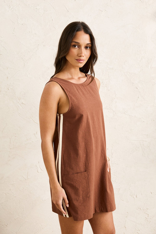 Hanalei Mini Dress Brown