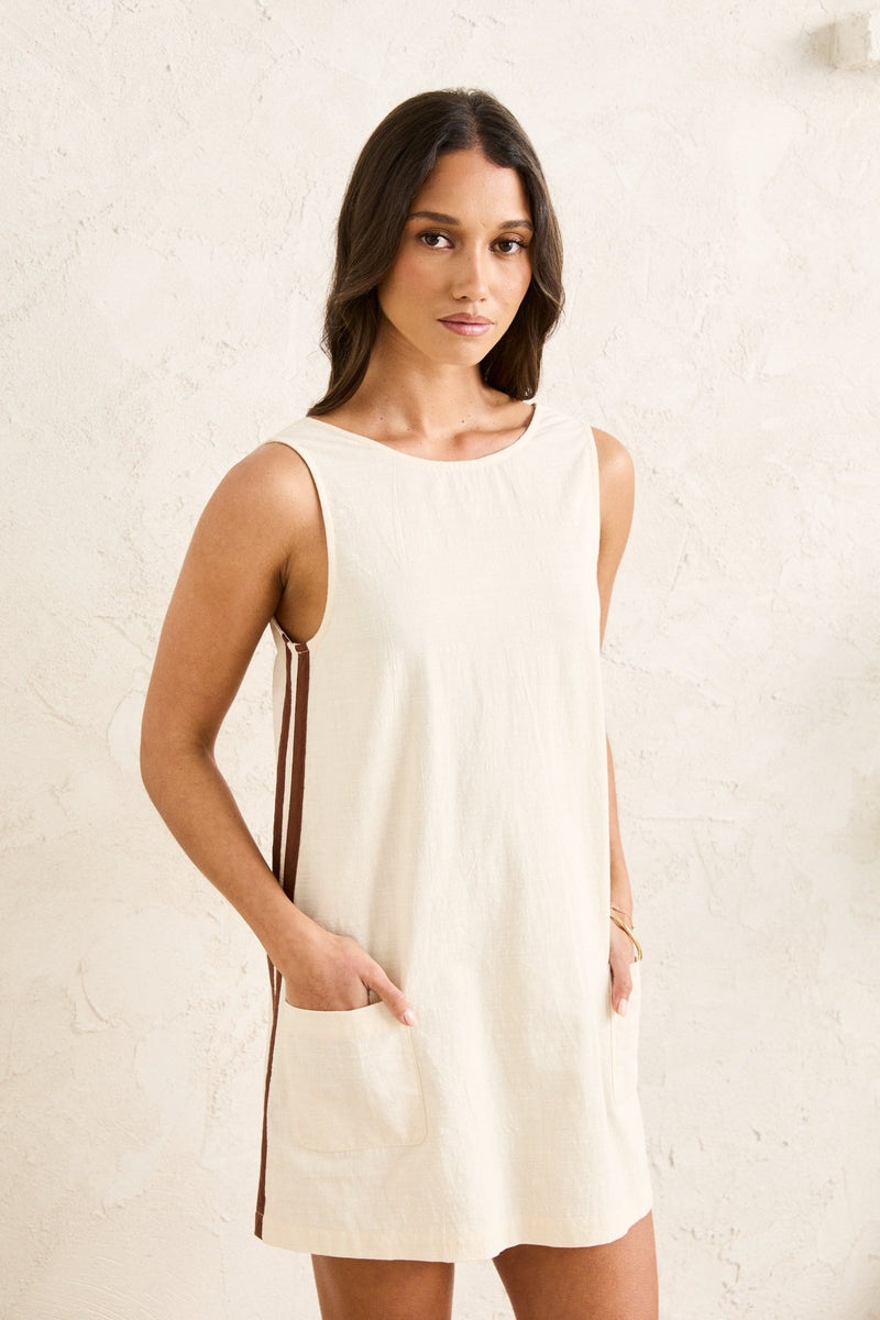 Hanalei Mini Dress Cream
