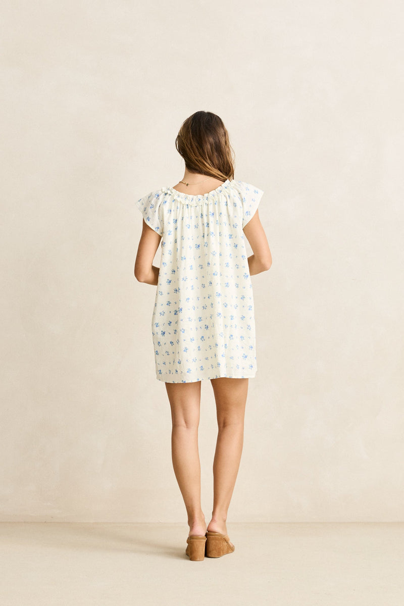 Dahlia Frill Dress  Sky