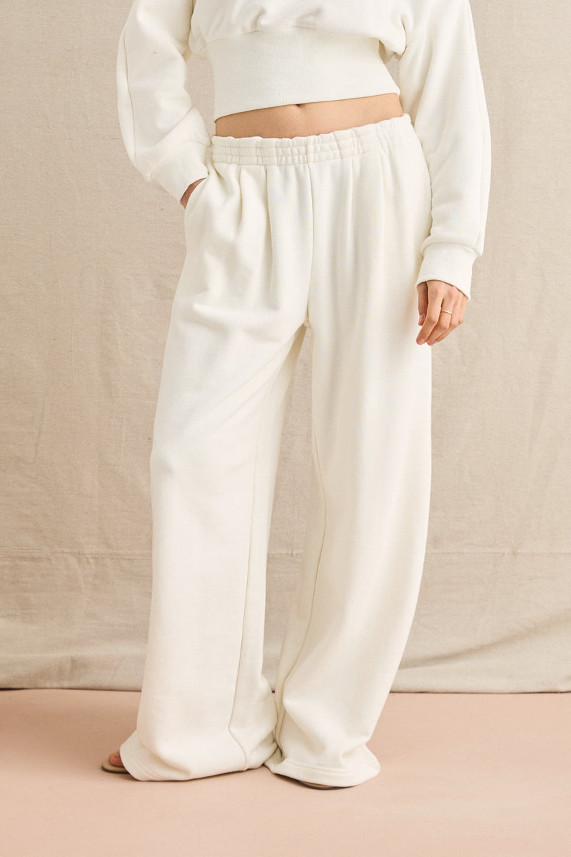 Pleated Trackpant Coconut