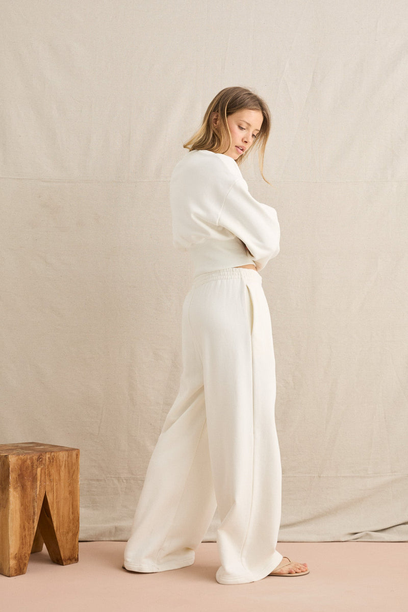 Pleated Trackpant Coconut