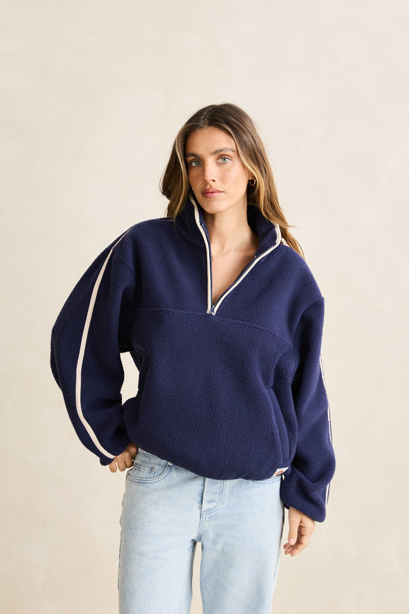 Camp Half Zip Sherpa Pullover Ocean – Rhythm US