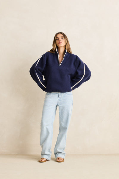 Camp Half Zip Sherpa Pullover Ocean – Rhythm US