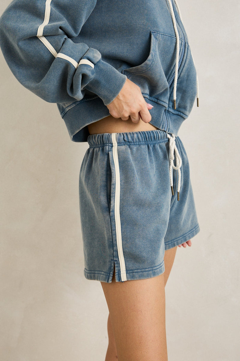 Sun Wash Terry Short Washed Blue