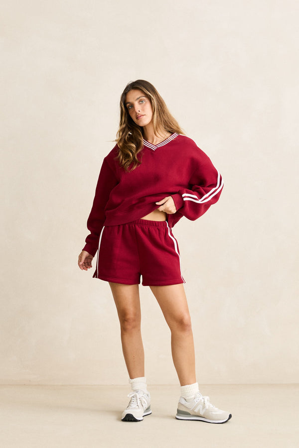 Sloan Contrast Track Short Red