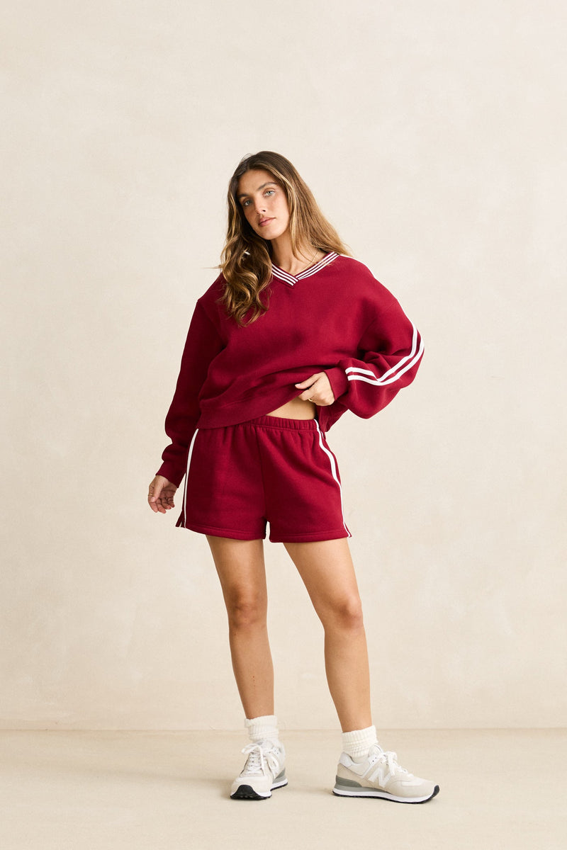 Sloan Contrast Track Short Red