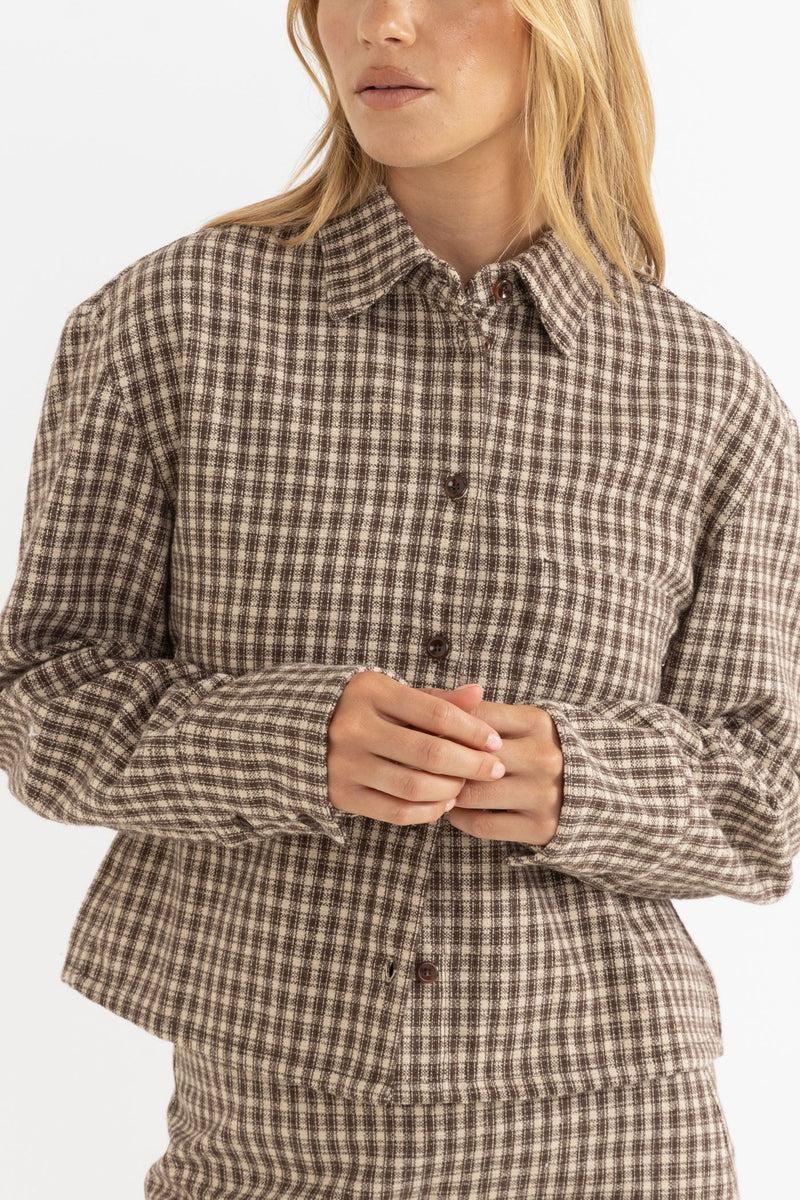 Isolde Check Shirt Beige