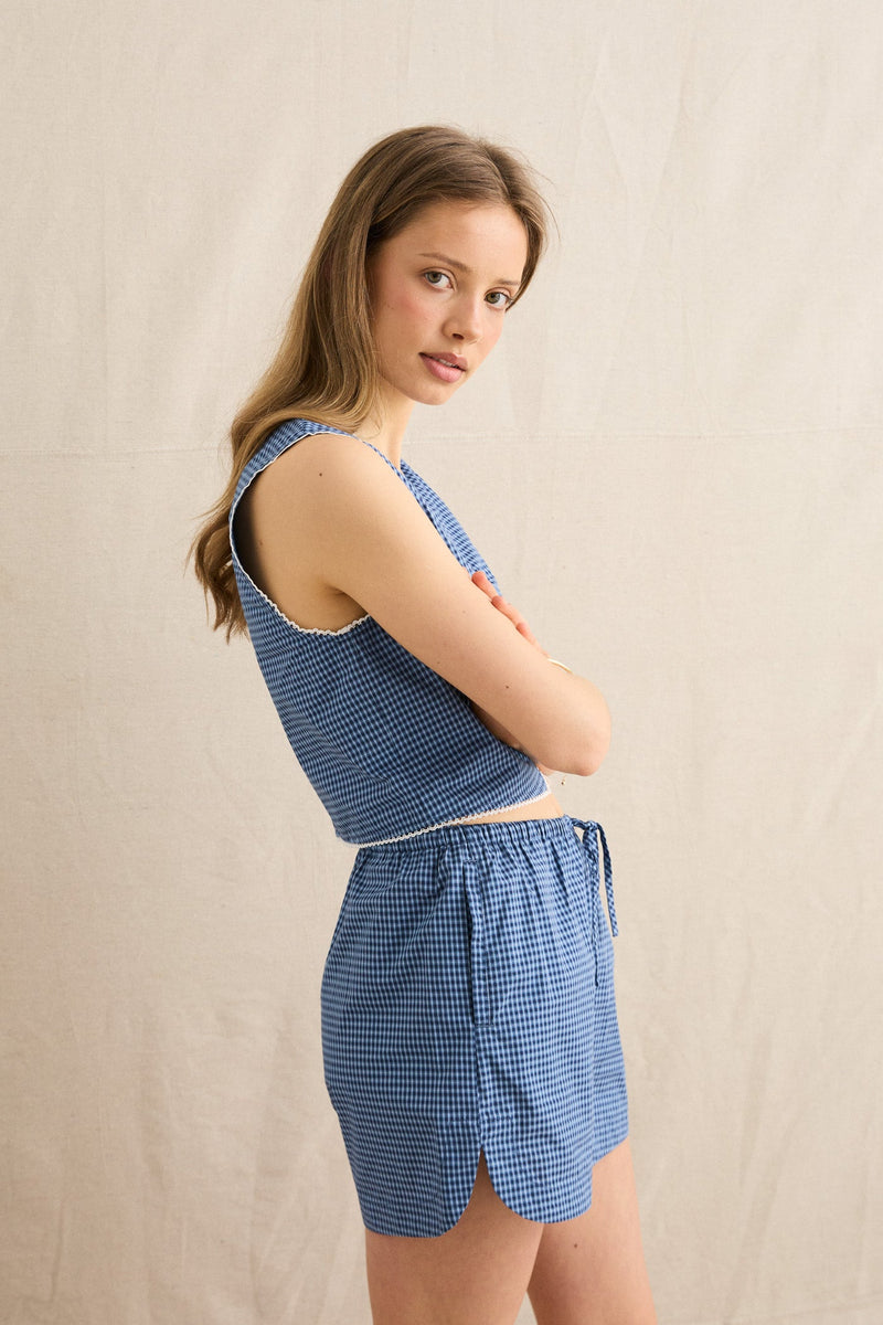 Poipu Check Pearl Vest