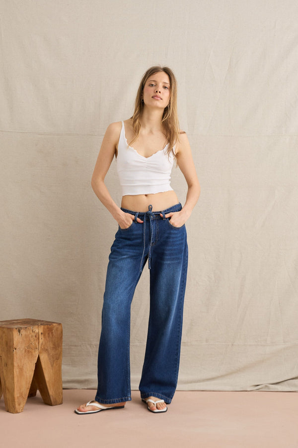 Hallie Frill Top Coconut