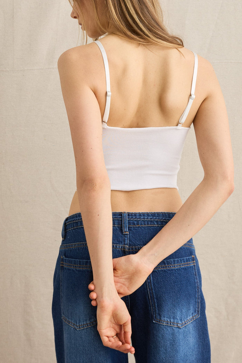 Hallie Frill Top Coconut